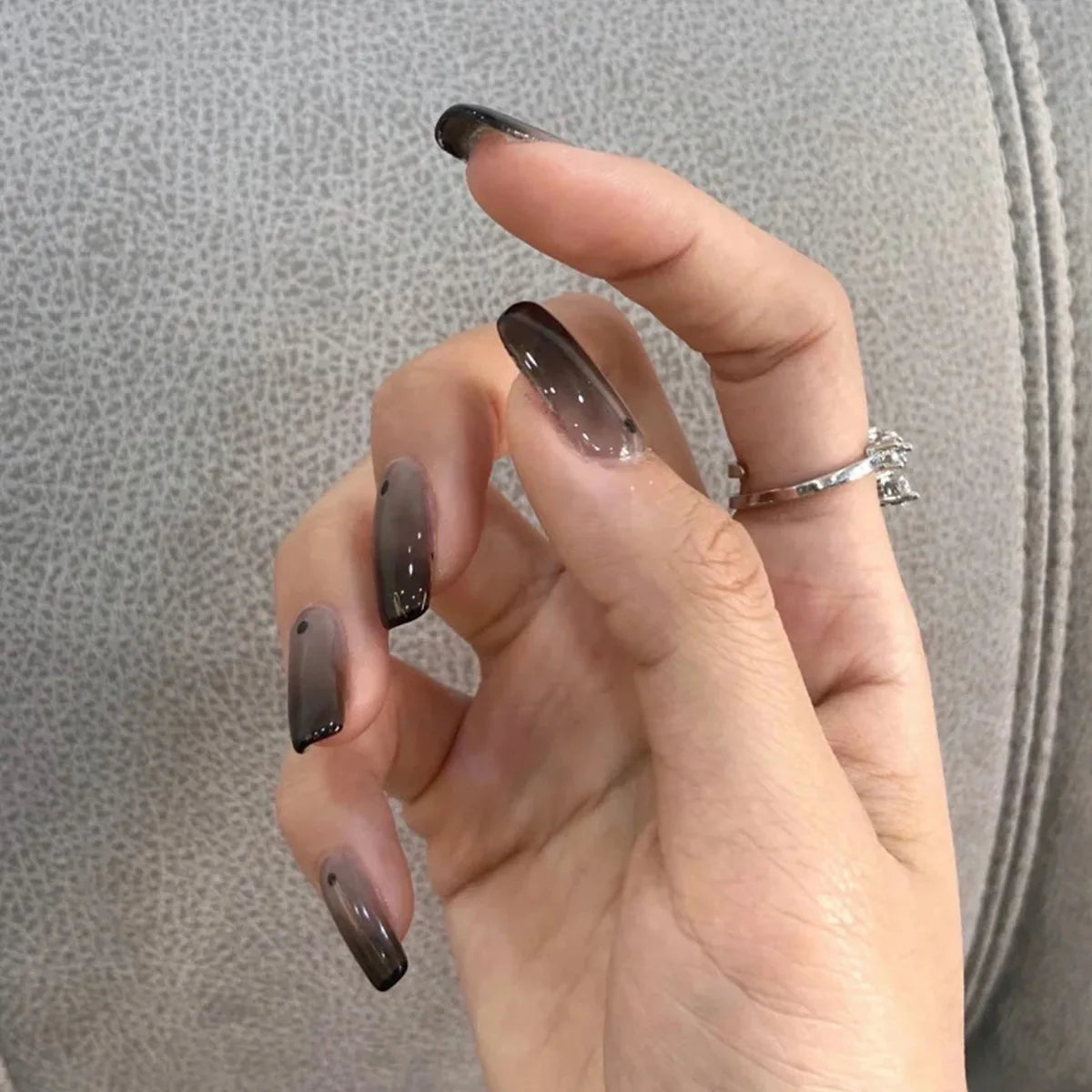 Glitter Butterfly French Press-On Nails