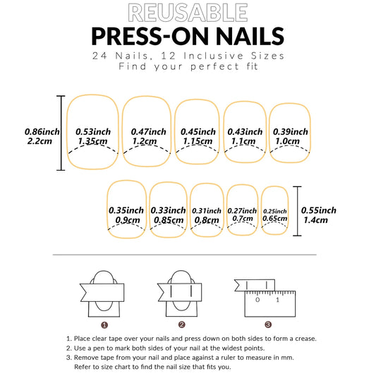 French Gradient Love Press-On Nails