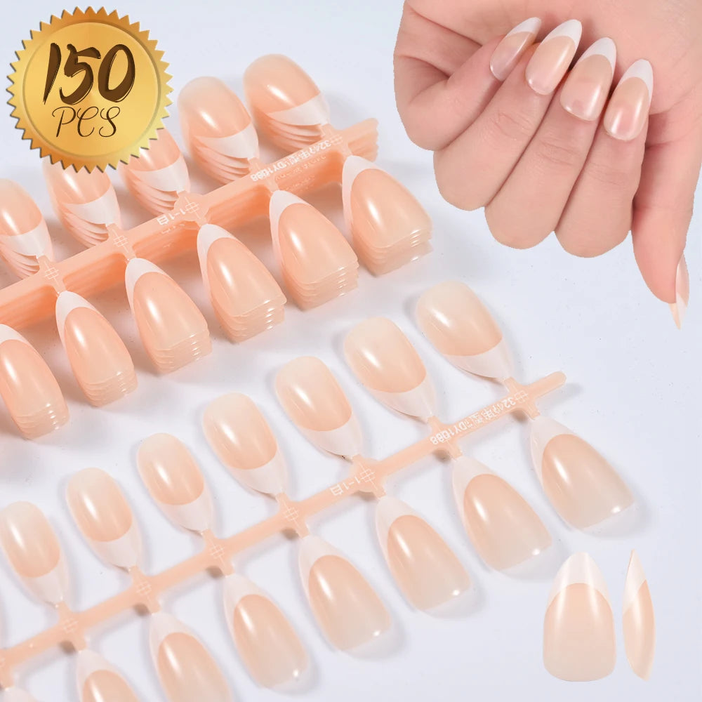 Light Pink Square Press-On Nails 100pc