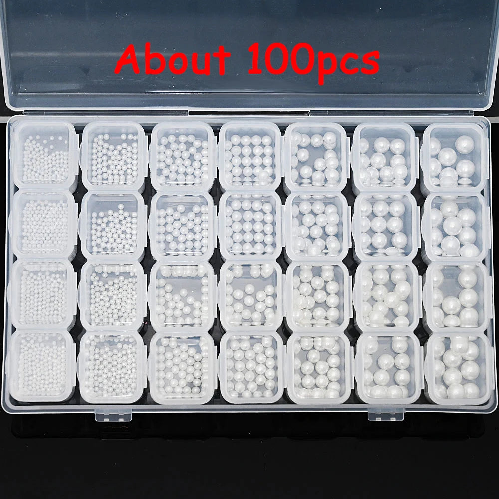 Mix Zircon Rhinestone Nail Charms 100pc
