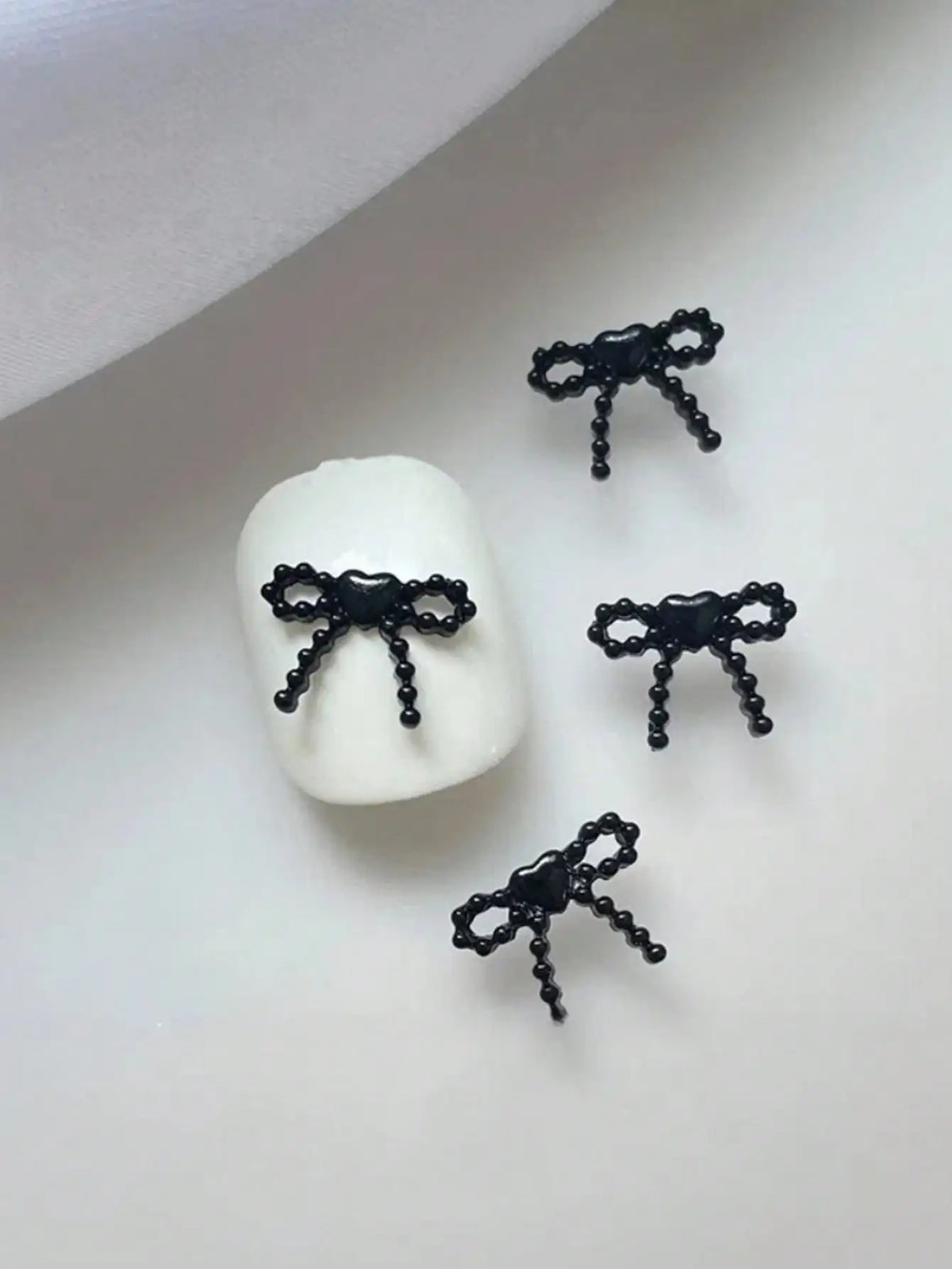 3D Bow Heart Nail Charms 10pc