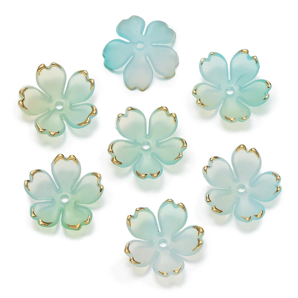 Cherry Blossom Acrylic Beads 50pc