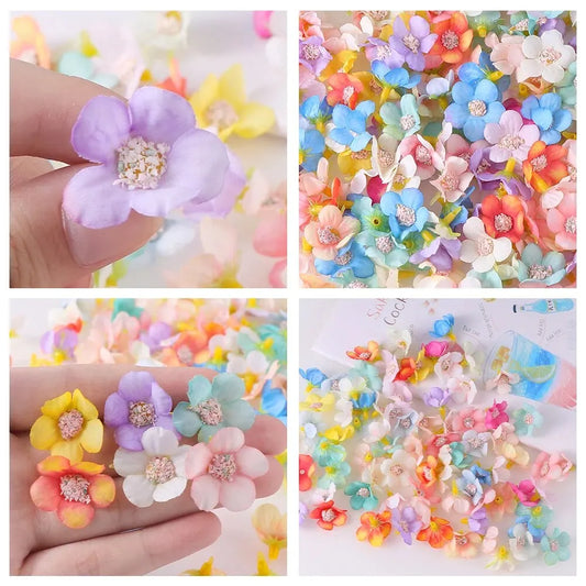 Mini Silk Rose Heads Decor 50pc