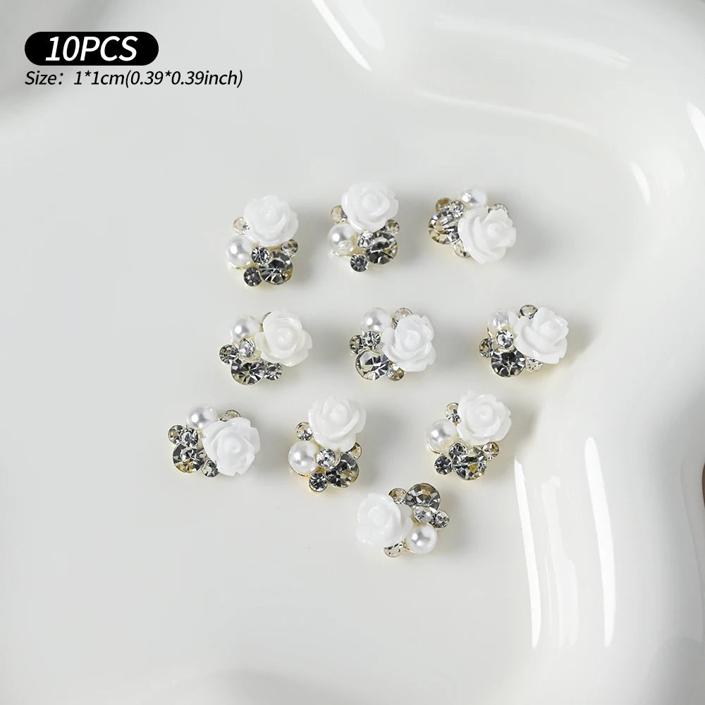 Zircon Pearl Luxury Nail Charms