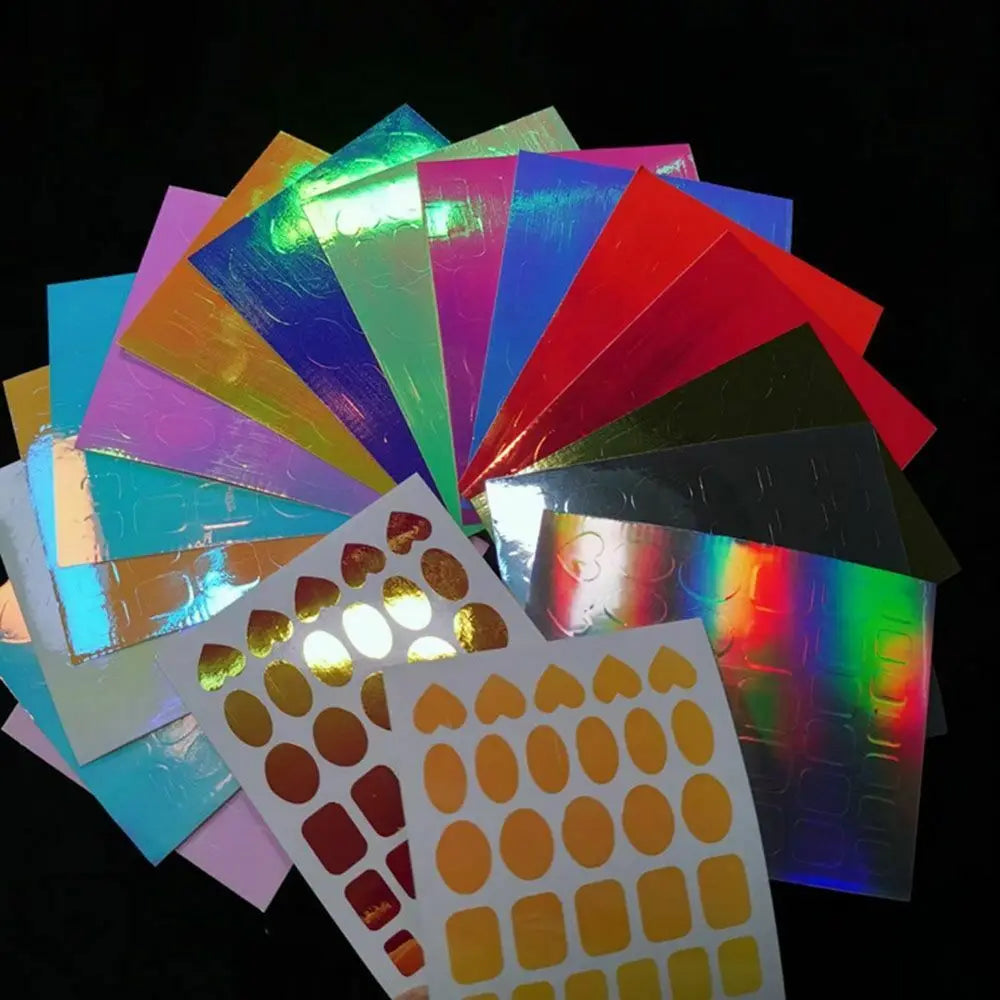Aurora Glass Ice Cube Nail Foil Stickers 11pc
