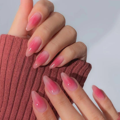 Pink Bow Almond Press-On Nails