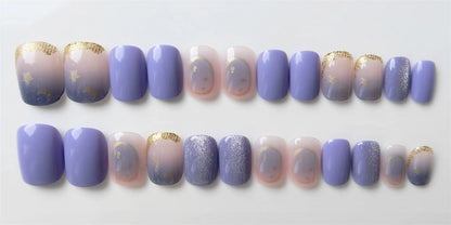 Ocean Star Moon Blue Press-On Nails