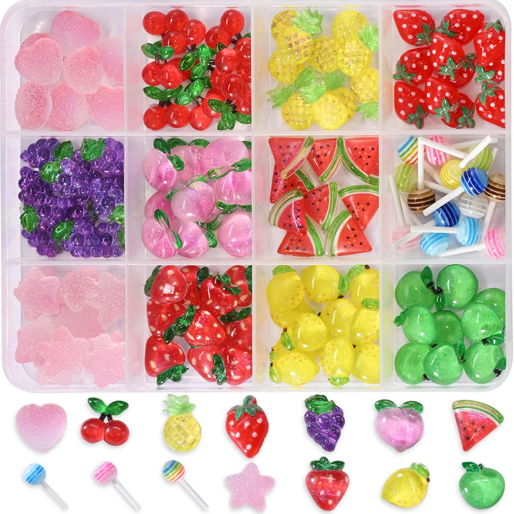 Fruit & Flower Summer Nail Charms Box