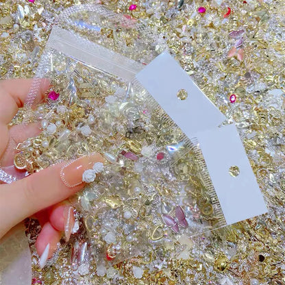 Mix Zircon Rhinestone Nail Charms 100pc