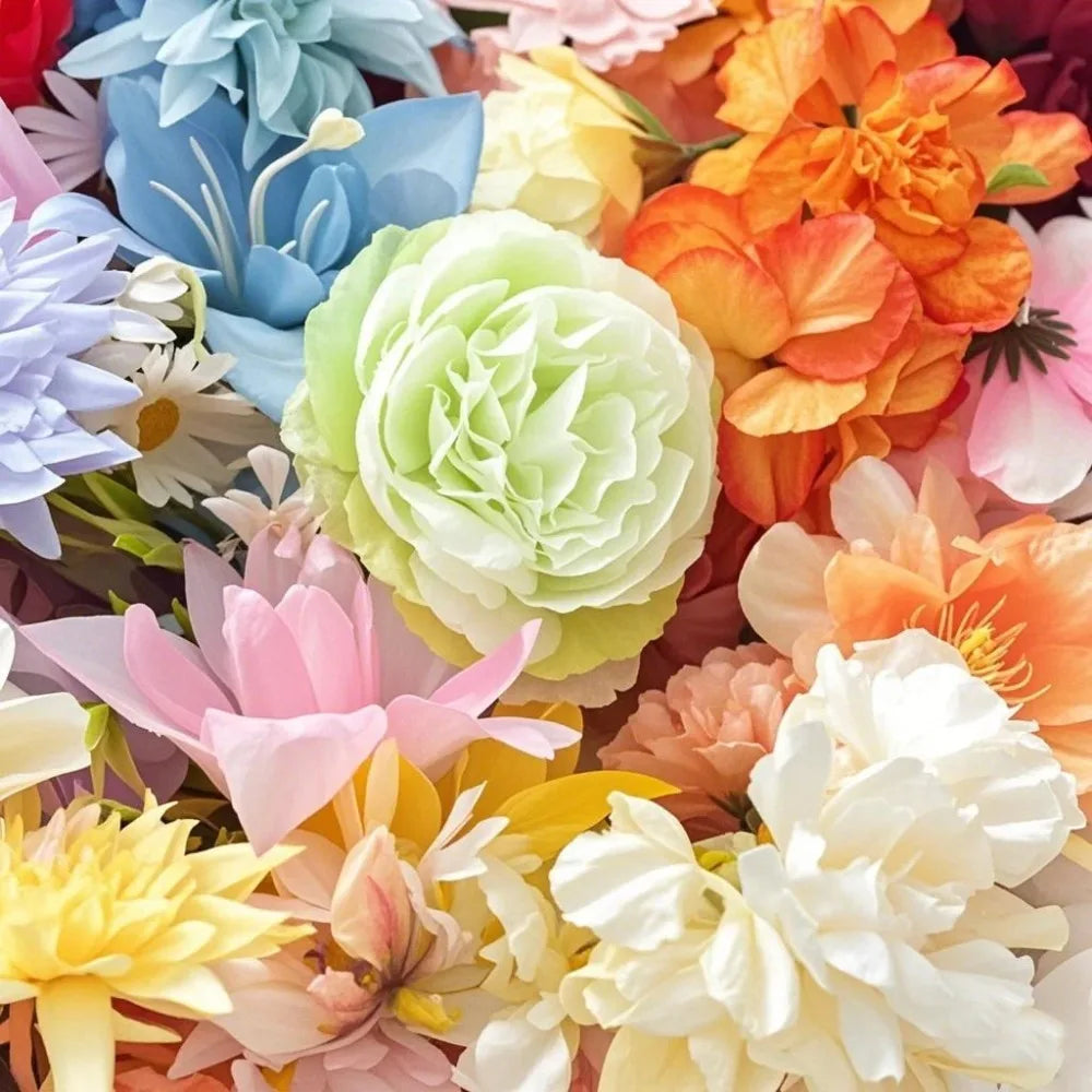 20/52Pcs Random Mix Artificial Flowers Silk Fake Flowers for Home Room Decor DIY Craft Gifts Accessories Bride Wedding Decor