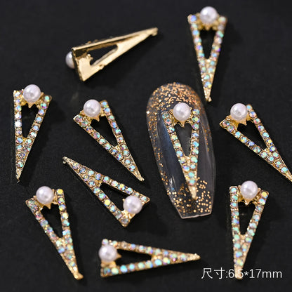 Crystal Alloy French Court Nail Charms