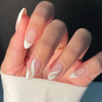 Wine Red Almond Press-On Nails