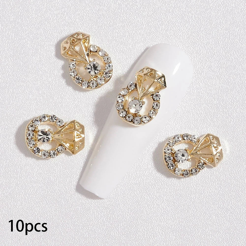 Zircon Pearl Luxury Nail Charms