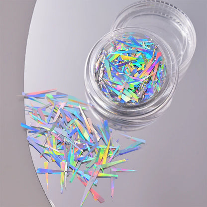 Aurora Glass Ice Cube Nail Foil Stickers 11pc