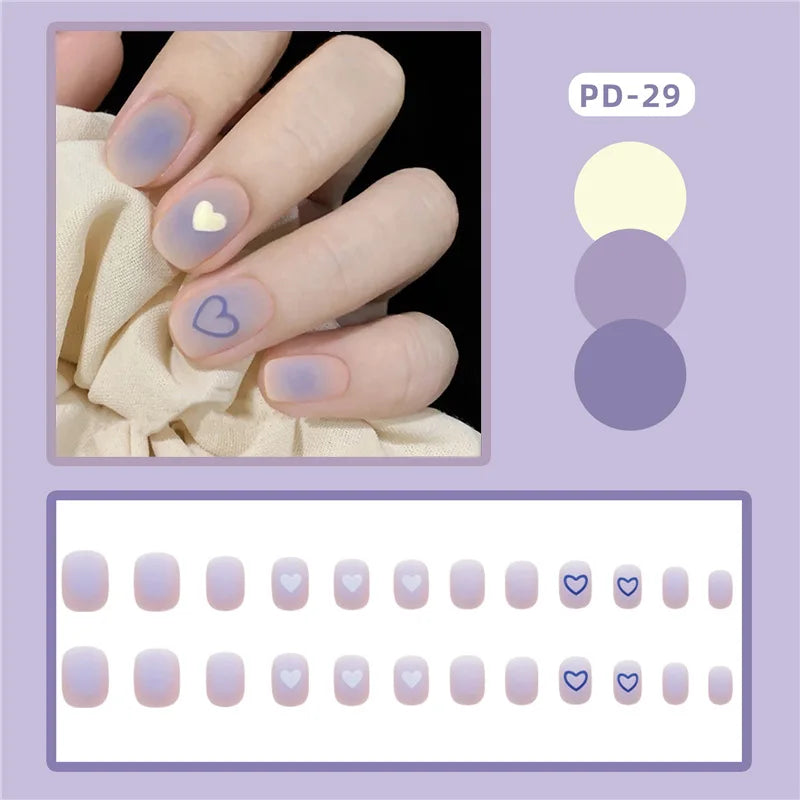 Ocean Star Moon Blue Press-On Nails