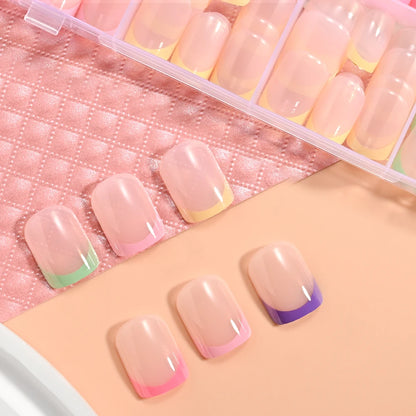 Red Blue Cat Eye Coffin Nails 288pc