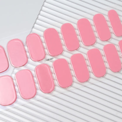 16Tips Semi-cured Gel Nail Stickers Red/Wine Red Nails Gel slider UV lamp Cured Extended Nails DIY Women Nails Decal Decor Gifts