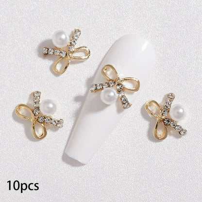 Zircon Pearl Luxury Nail Charms