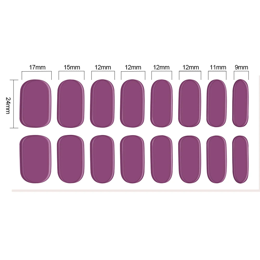 Semi Cured Wraps Fast Gel Nail Sticker Soild Nail Gel Wraps Adhesive Full Cover Gel Nail Decal UV Lamp Cured Manicure Decoration