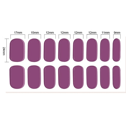 Semi Cured Wraps Fast Gel Nail Sticker Soild Nail Gel Wraps Adhesive Full Cover Gel Nail Decal UV Lamp Cured Manicure Decoration