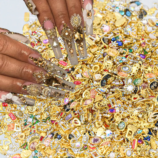 Mixed Crystal Rhinestone Nail Charms 50pc