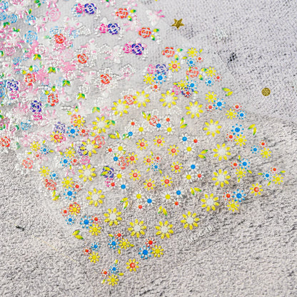 30 Sheets Y2K 3D Flower Nail Art Stickers Self-Adhesive Nail Art Decals 30Style Spring Summer Flower Slider For Manicure Decora*