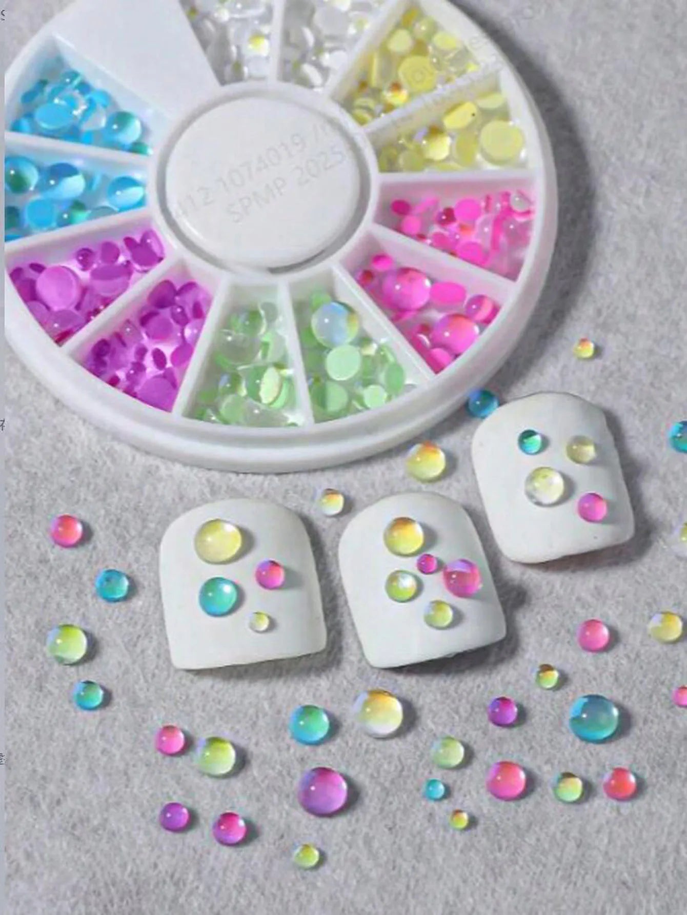 Mermaid Bubble Aurora Glass Nail Charms