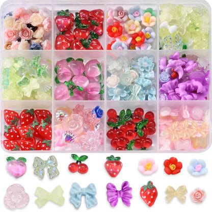 Fruit & Flower Summer Nail Charms Box