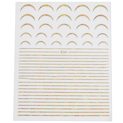 3D French Nail Stickers 1pcs French Romance Fashion Nail Accessories Metal Line Nail Stickers Nail Art Stickers Nail Stickers