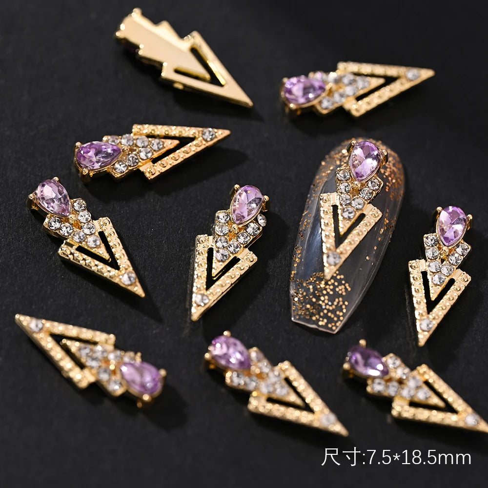 Crystal Alloy French Court Nail Charms