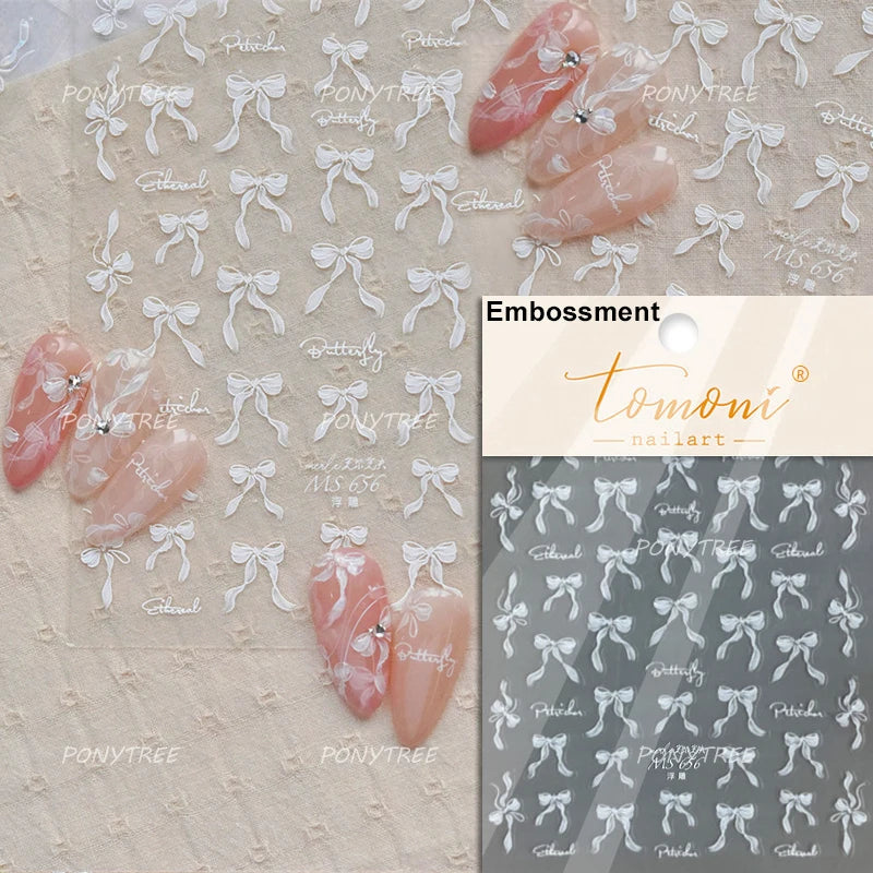 Jelly Bowknot Star Dreamy Nail Art Stickers