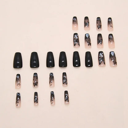 Peachy Gradient Coffin Press-On Nails