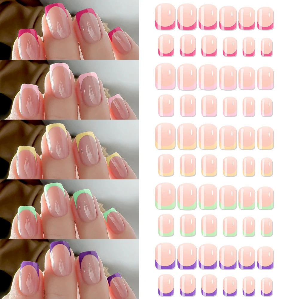 Red Blue Cat Eye Coffin Nails 288pc