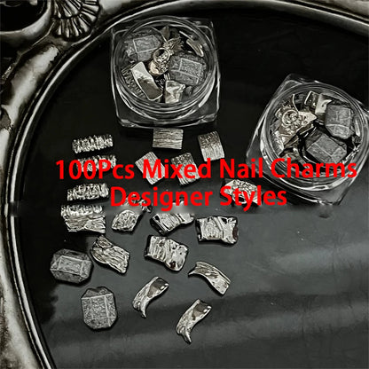 Mix Zircon Rhinestone Nail Charms 100pc