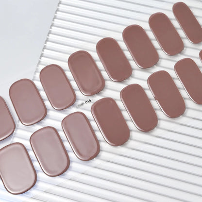 16Tips Semi-cured Gel Nail Stickers Red/Wine Red Nails Gel slider UV lamp Cured Extended Nails DIY Women Nails Decal Decor Gifts