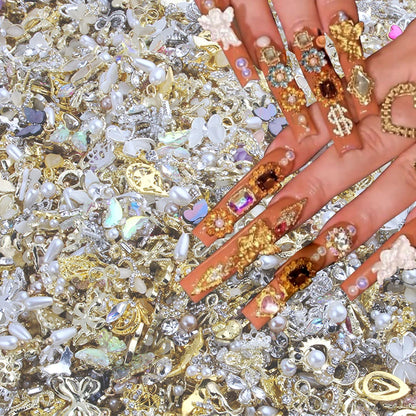 Mixed Crystal Rhinestone Nail Charms 50pc