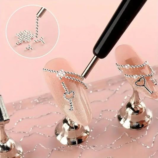 3D Mixed Pearl Nail Charms 12 Grid Box
