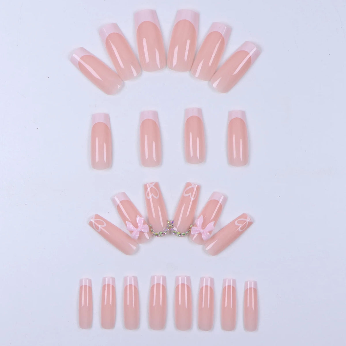 French Gradient Love Press-On Nails