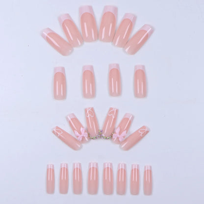 French Gradient Love Press-On Nails