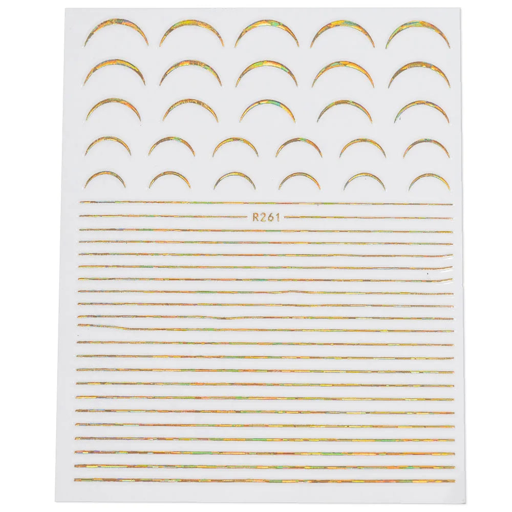 3D French Nail Stickers 1pcs French Romance Fashion Nail Accessories Metal Line Nail Stickers Nail Art Stickers Nail Stickers