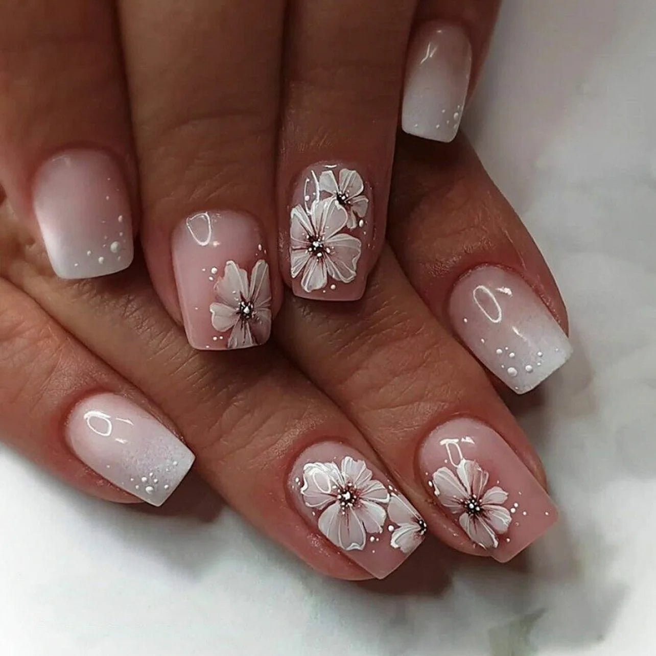 Glitter Butterfly French Press-On Nails