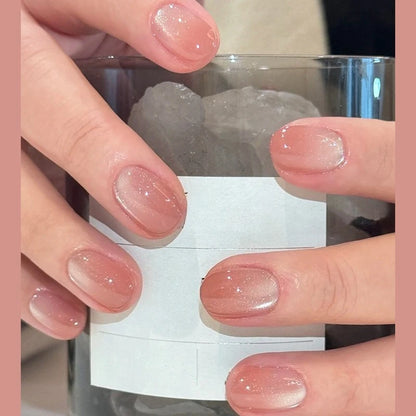 Glitter White French Press-On Nails