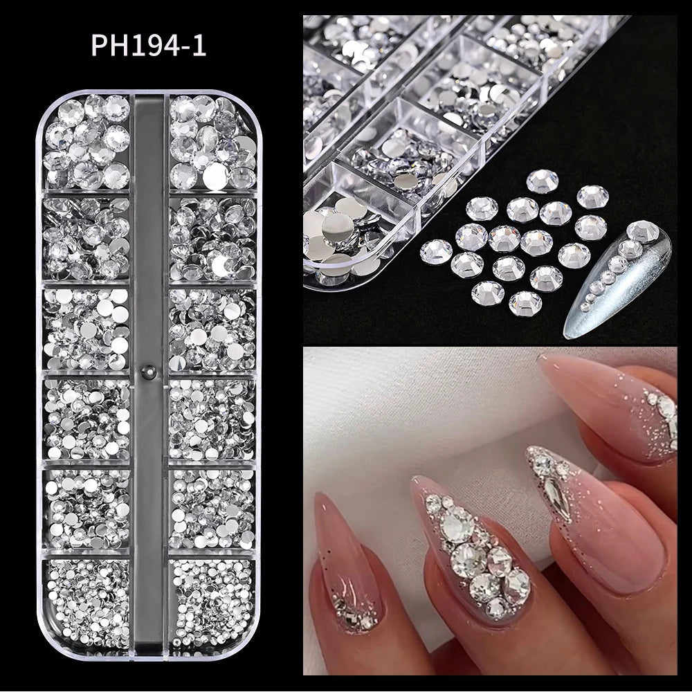 Crystal Diamond Nail Art Rhinestones 12 Grid