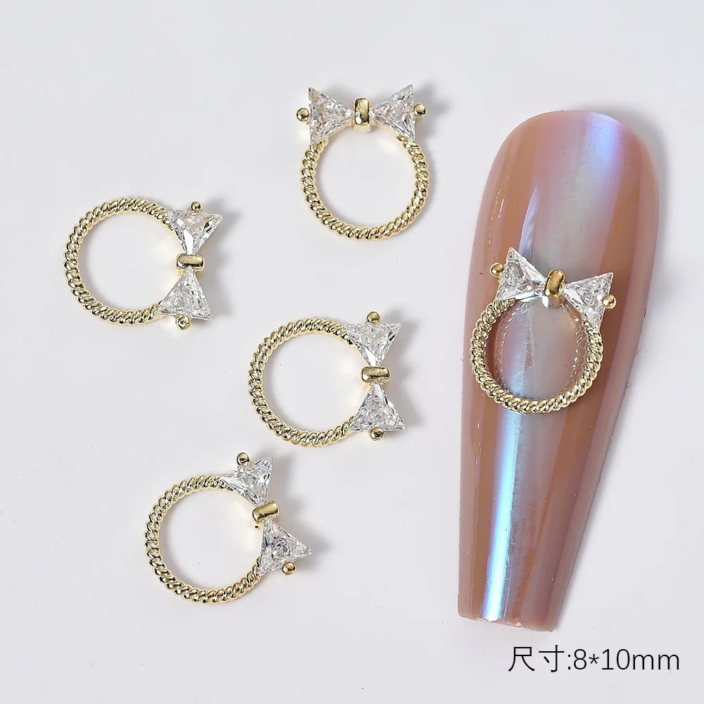 Zircon Pearl Luxury Nail Charms