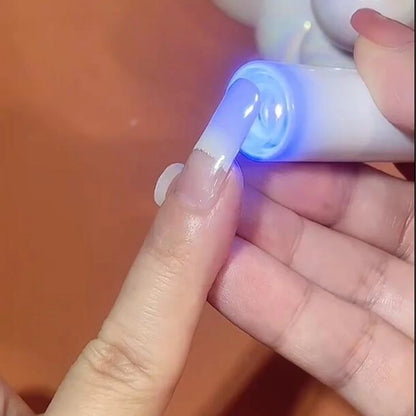 Clear Semi Cured Gel Nail Stickers infused Transparent Gel Polish Slider UV lamp Cured Extended Nails Tip Strips DIY Manicure*T1
