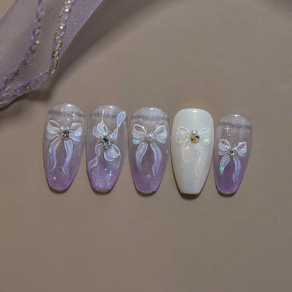 Jelly Bowknot Star Dreamy Nail Art Stickers
