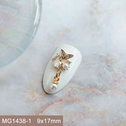 Summer Fruit Zircon Nail Charms 10pc