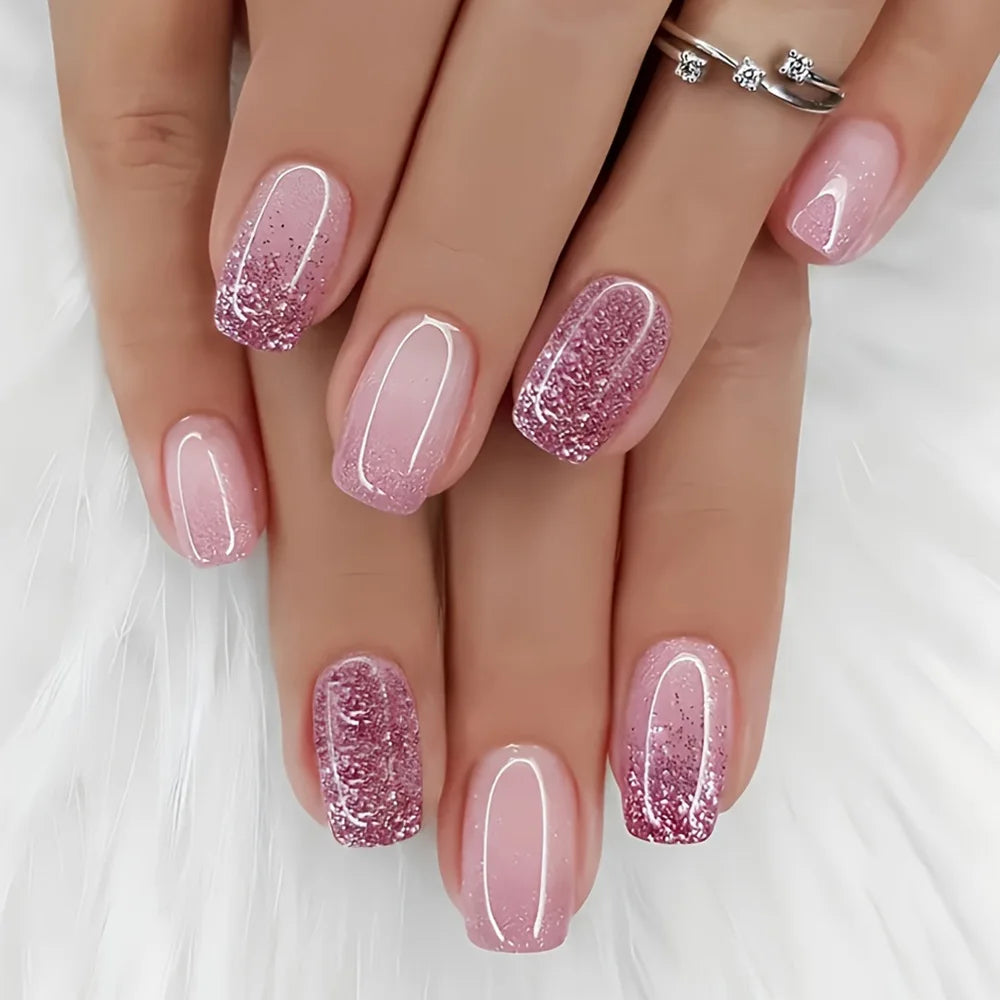 Butterfly Camellia Pearl Press-On Nails