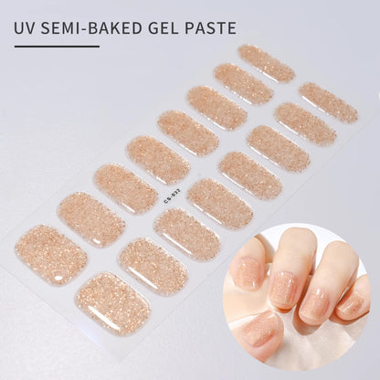 16Tips Semi-cured Gel Nail Stickers Red/Wine Red Nails Gel slider UV lamp Cured Extended Nails DIY Women Nails Decal Decor Gifts