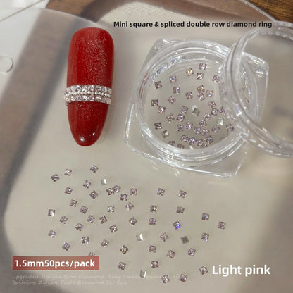 Mixed Shape Zircon Nail Rhinestones 50pc